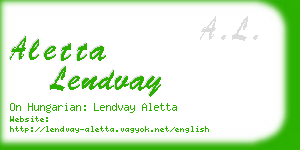 aletta lendvay business card
